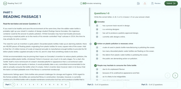 reading test IELTS UKVI General
